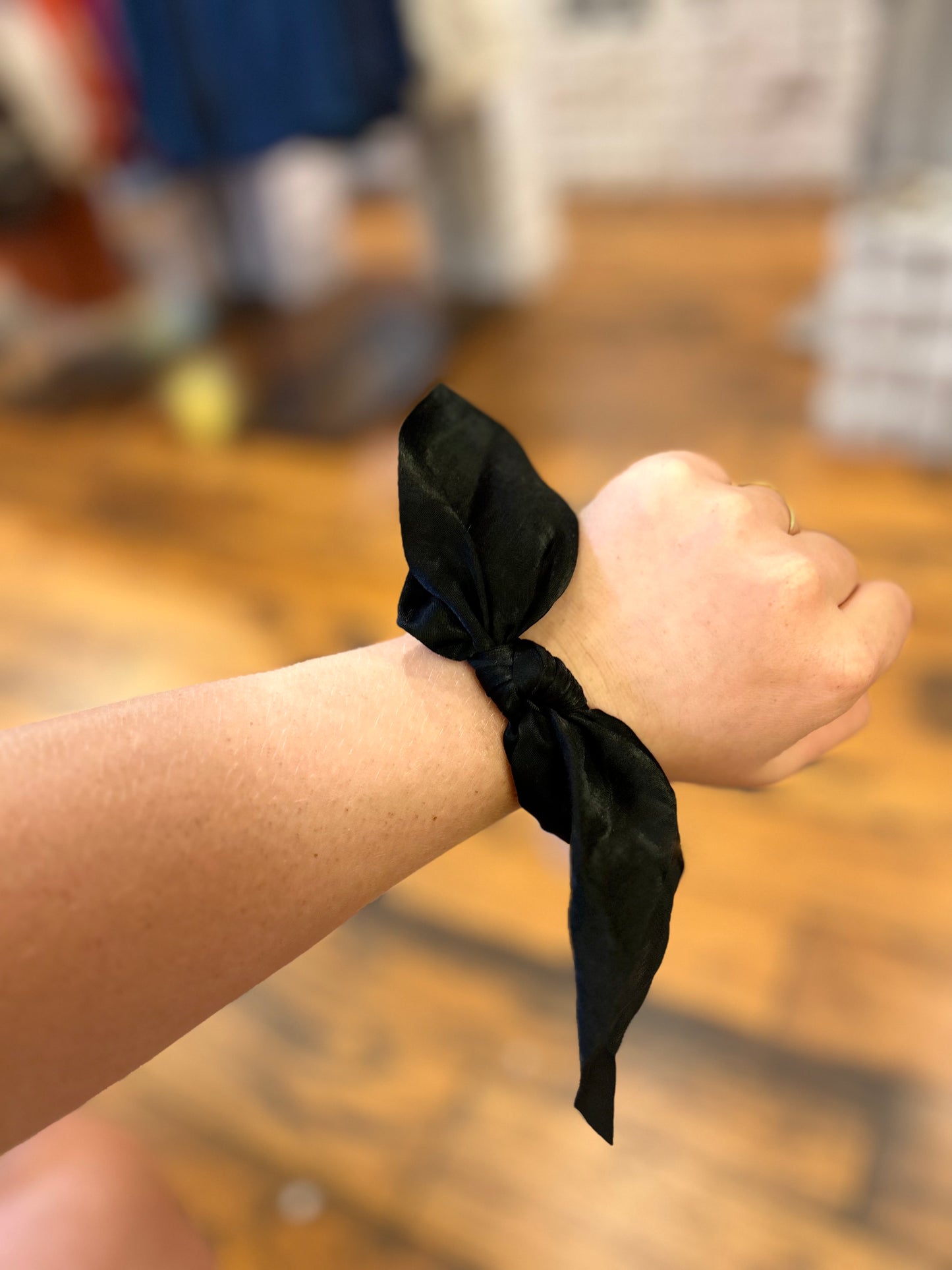 Silk tie scrunchies