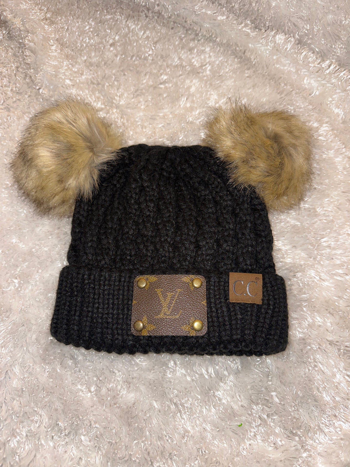 Louie Double Pompom Beanie