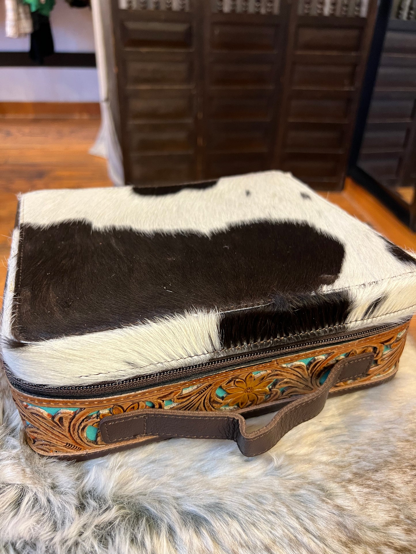 Square Leather Jewelry Box
