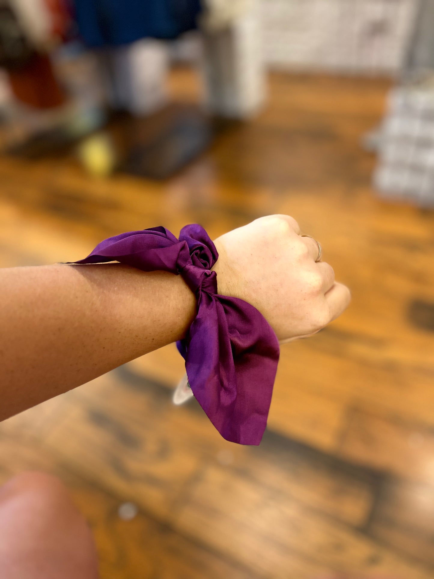 Silk tie scrunchies