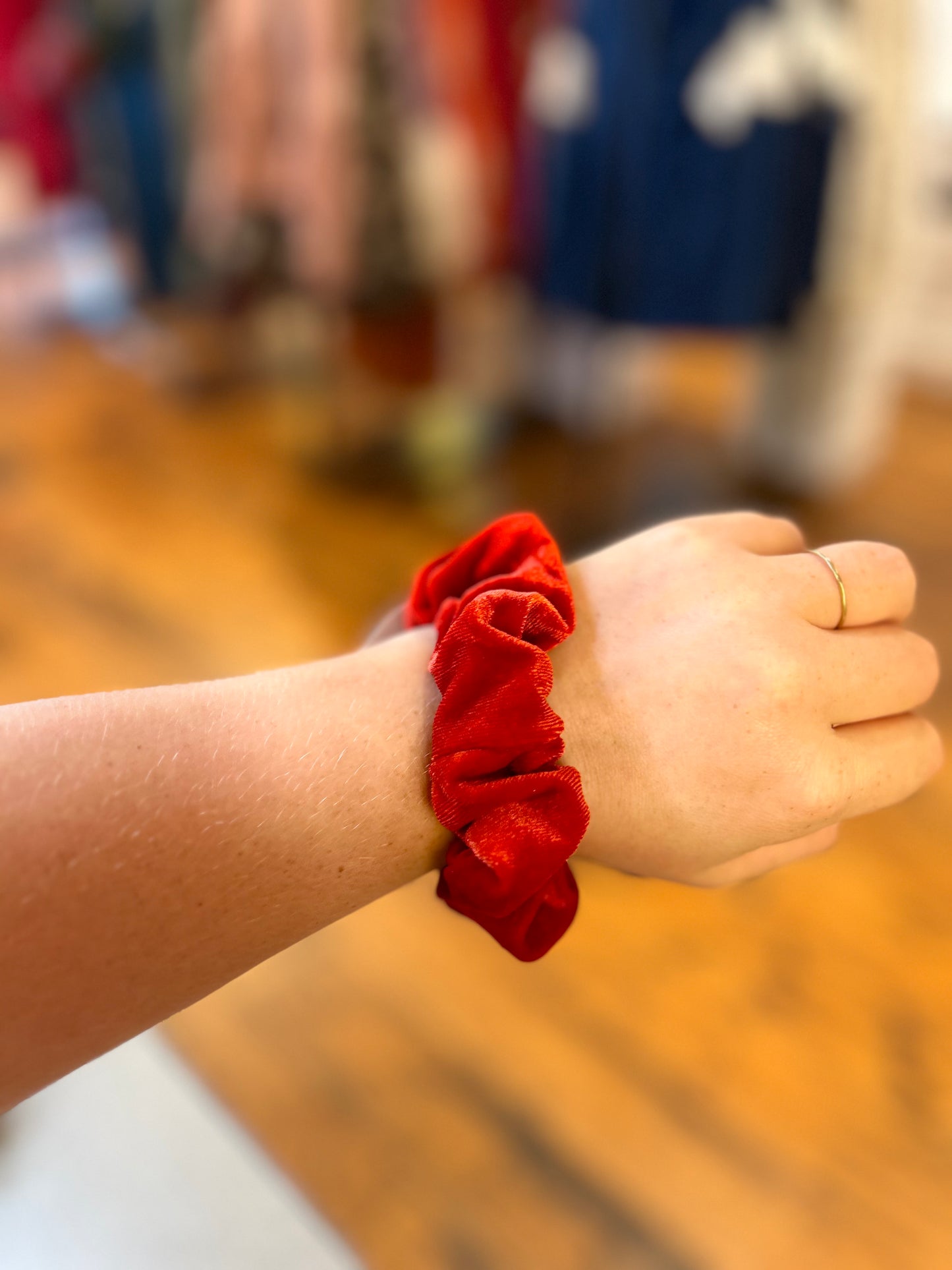 Velvet scrunchies