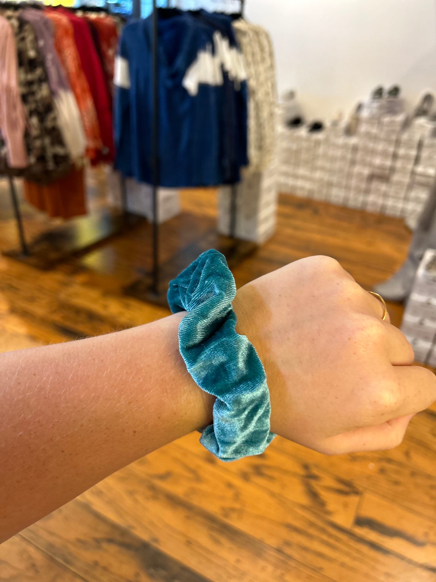 Velvet scrunchies