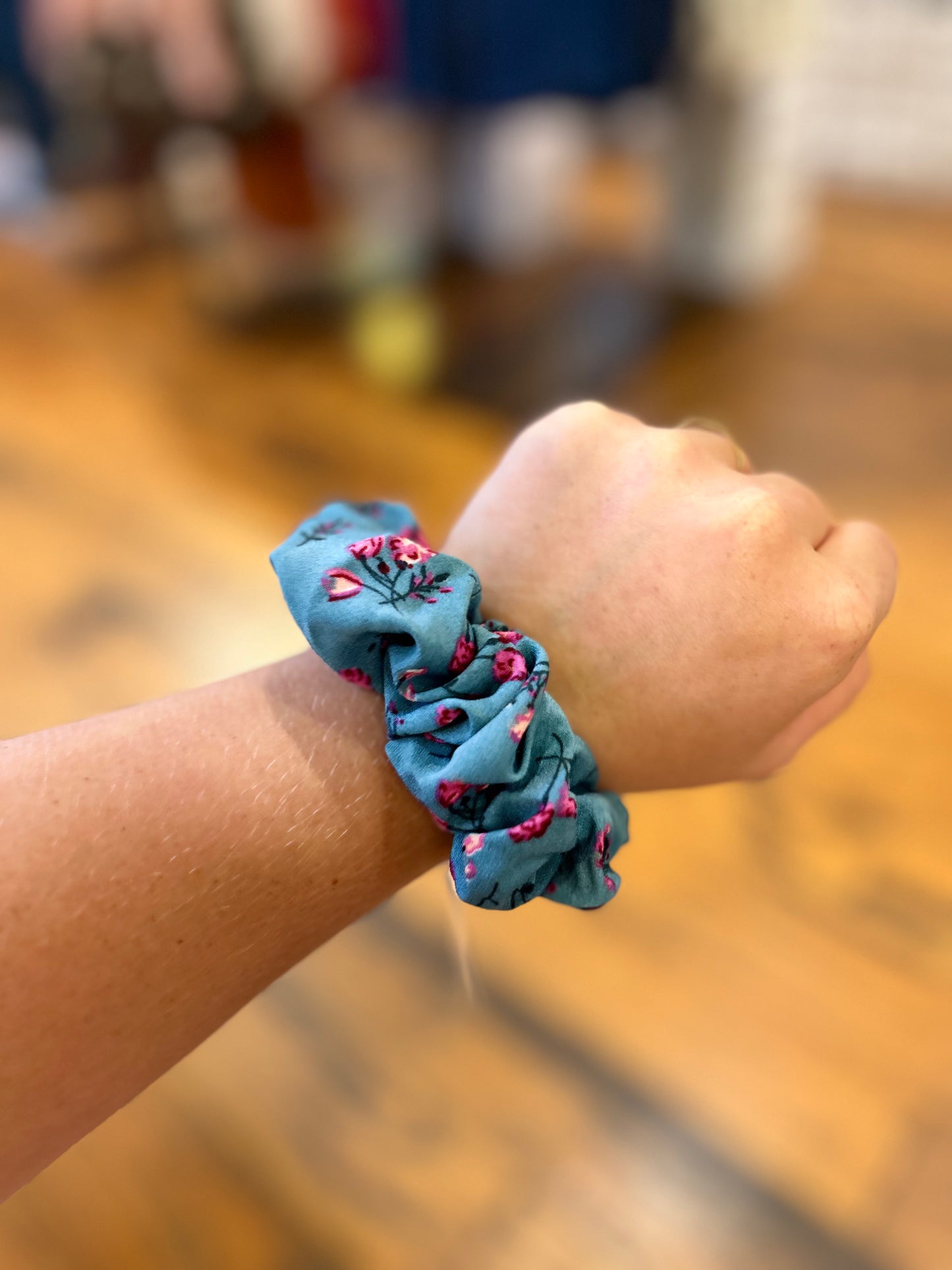 Chiffon pattern scrunchies