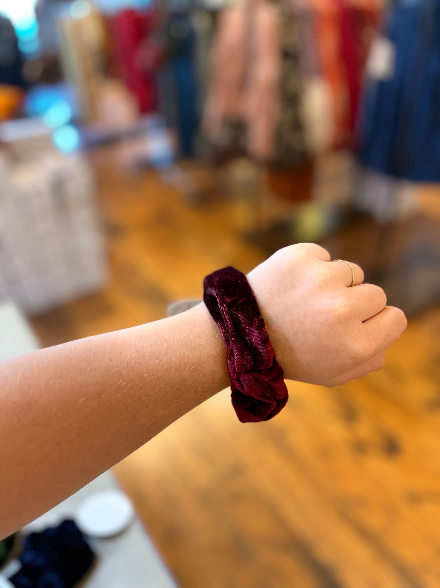 Velvet scrunchies