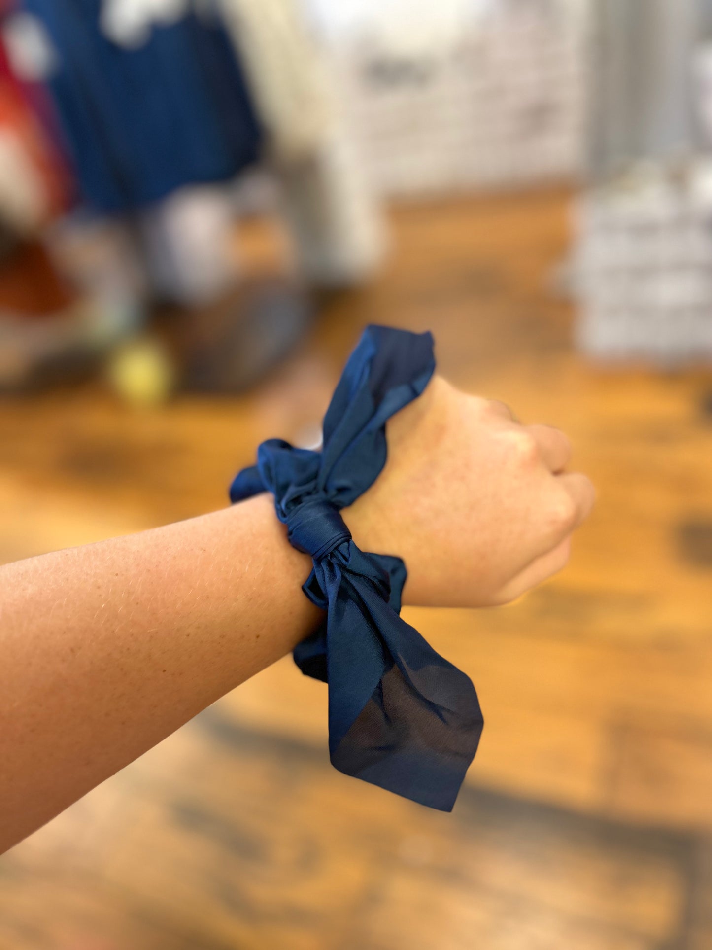 Silk tie scrunchies