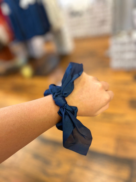 Silk tie scrunchies