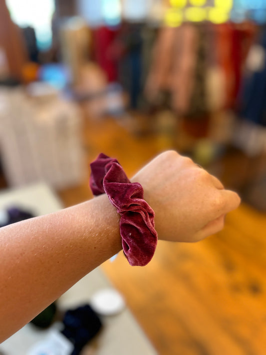 Velvet scrunchies