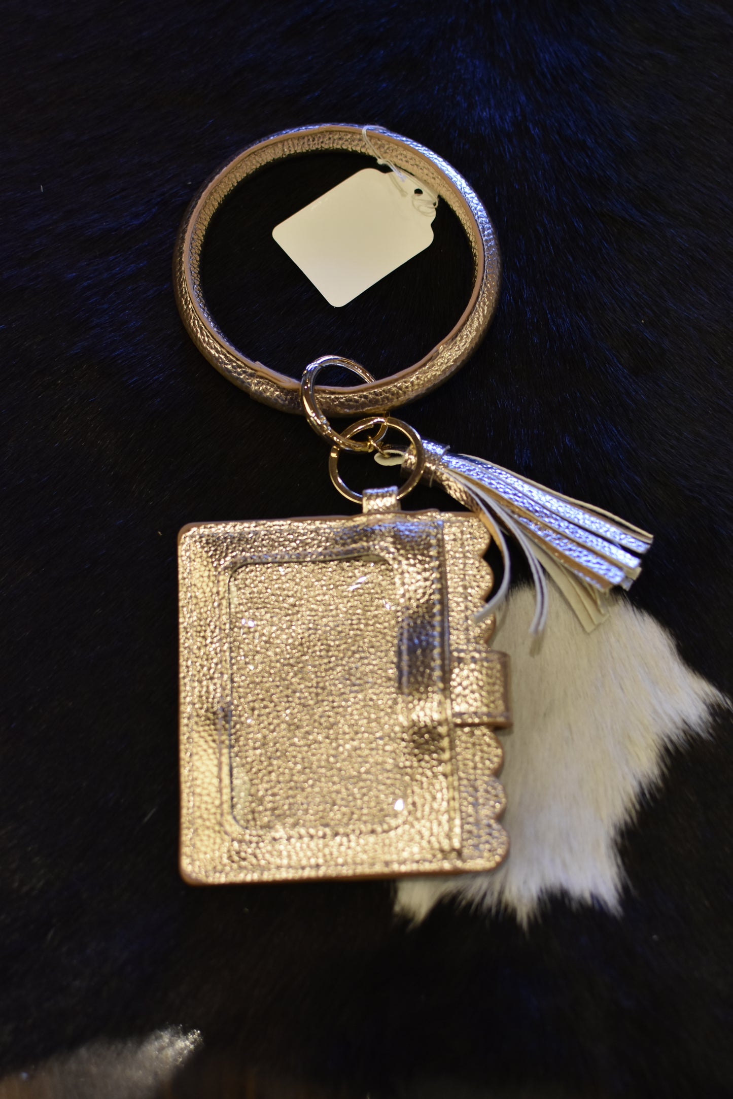 Leather Textured Key Chain Wallet