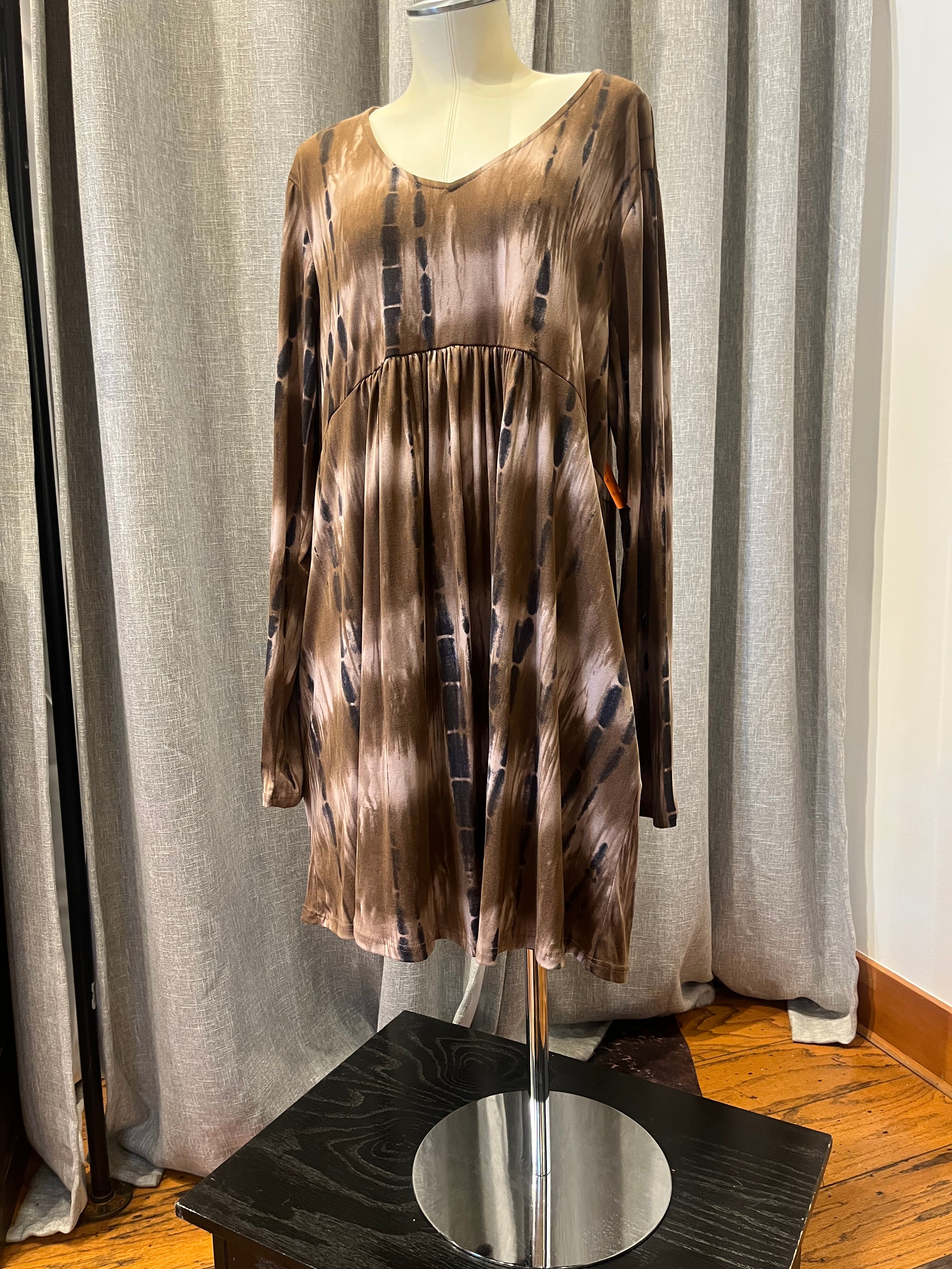 Brown Turquoise Dress