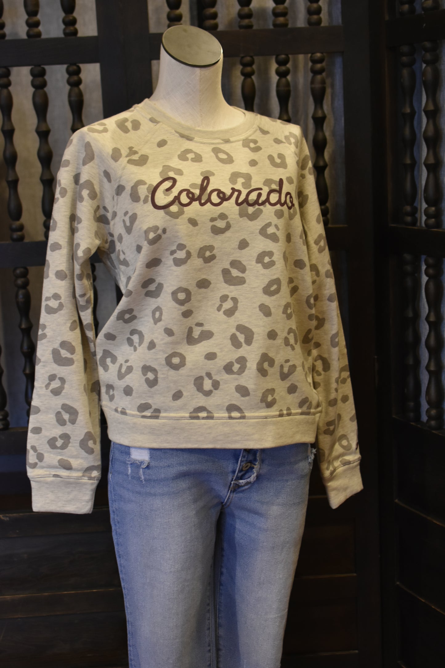 Colorado cheetah crop sweater