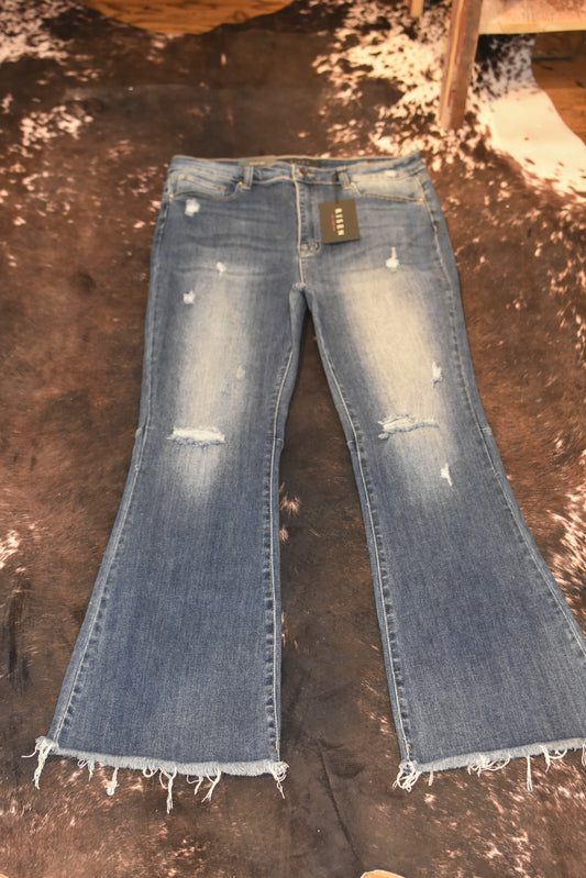 High Waisted Distressed Jeans