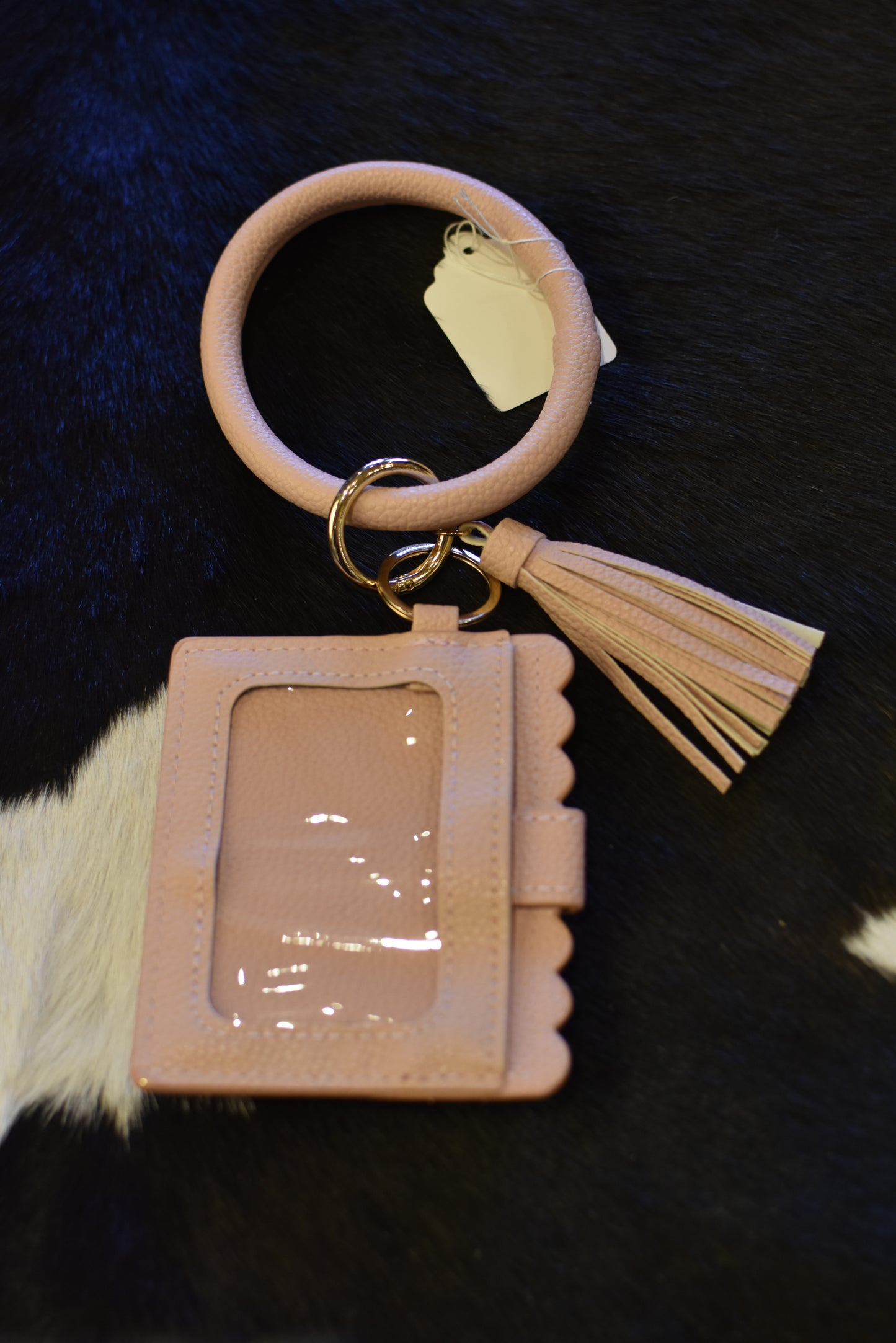 Leather Textured Key Chain Wallet