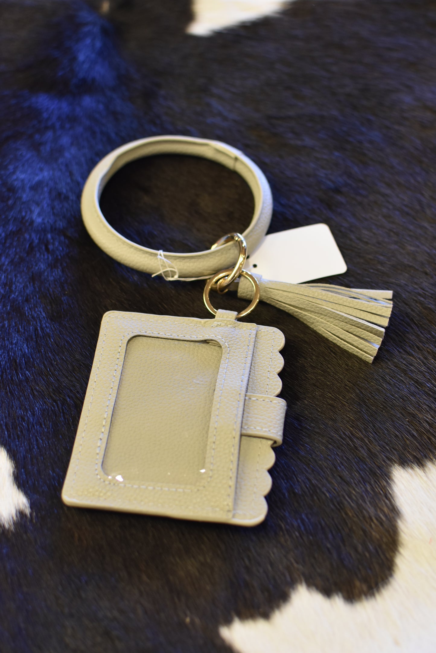 Leather Textured Key Chain Wallet