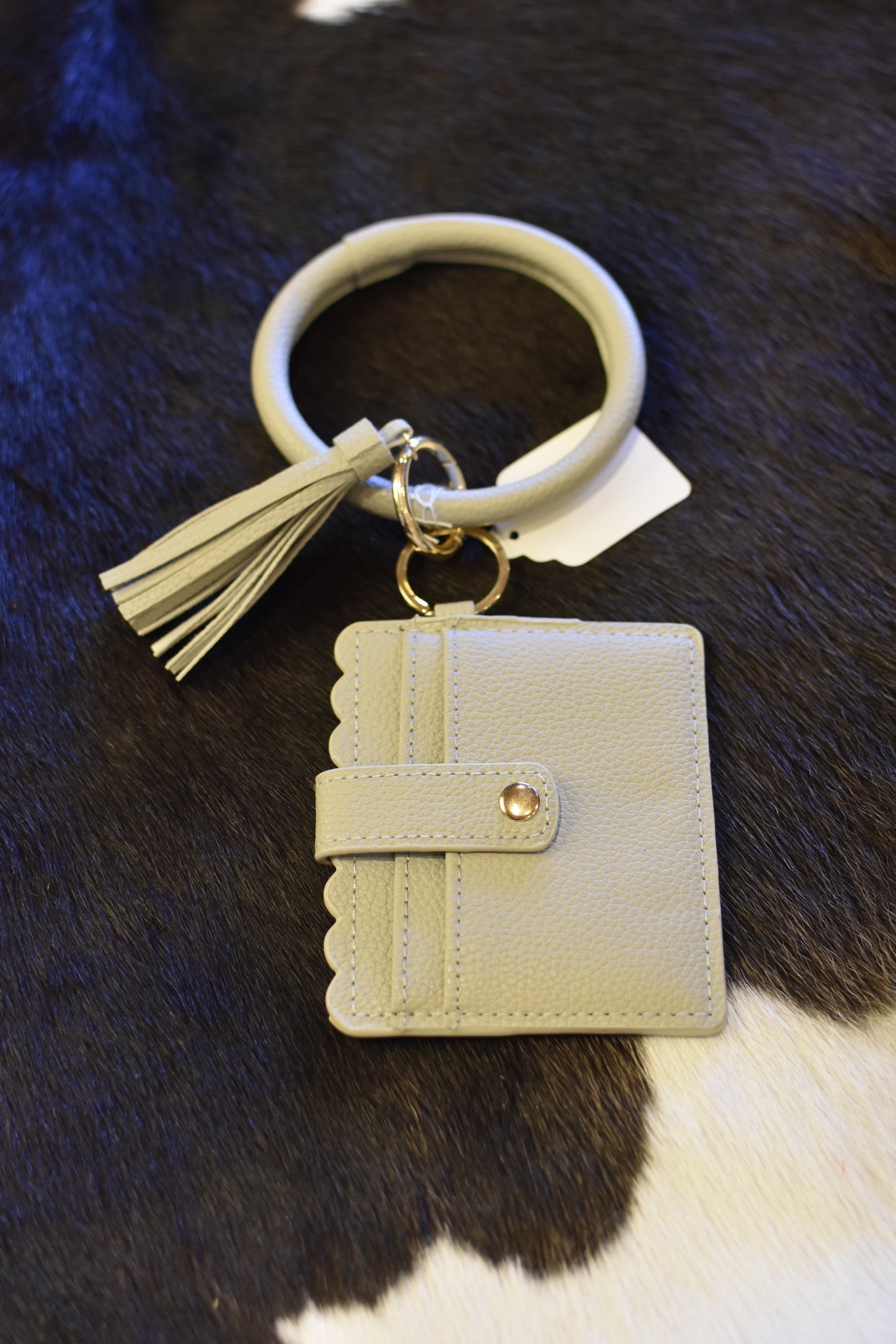 Leather Textured Key Chain Wallet