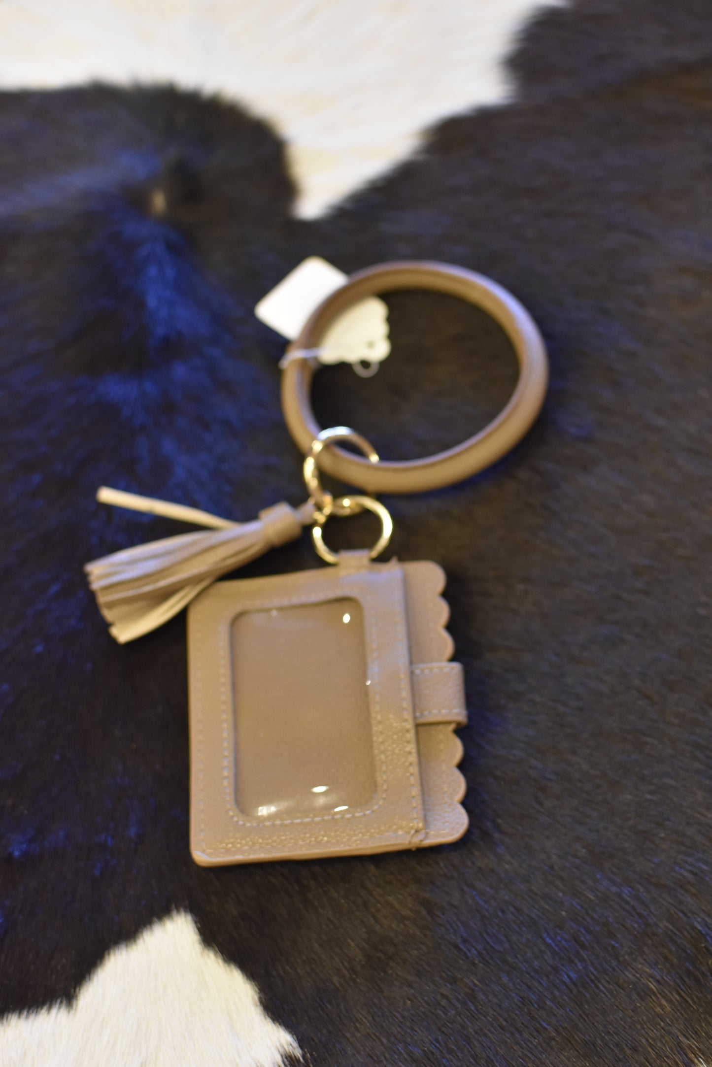 Leather Textured Key Chain Wallet
