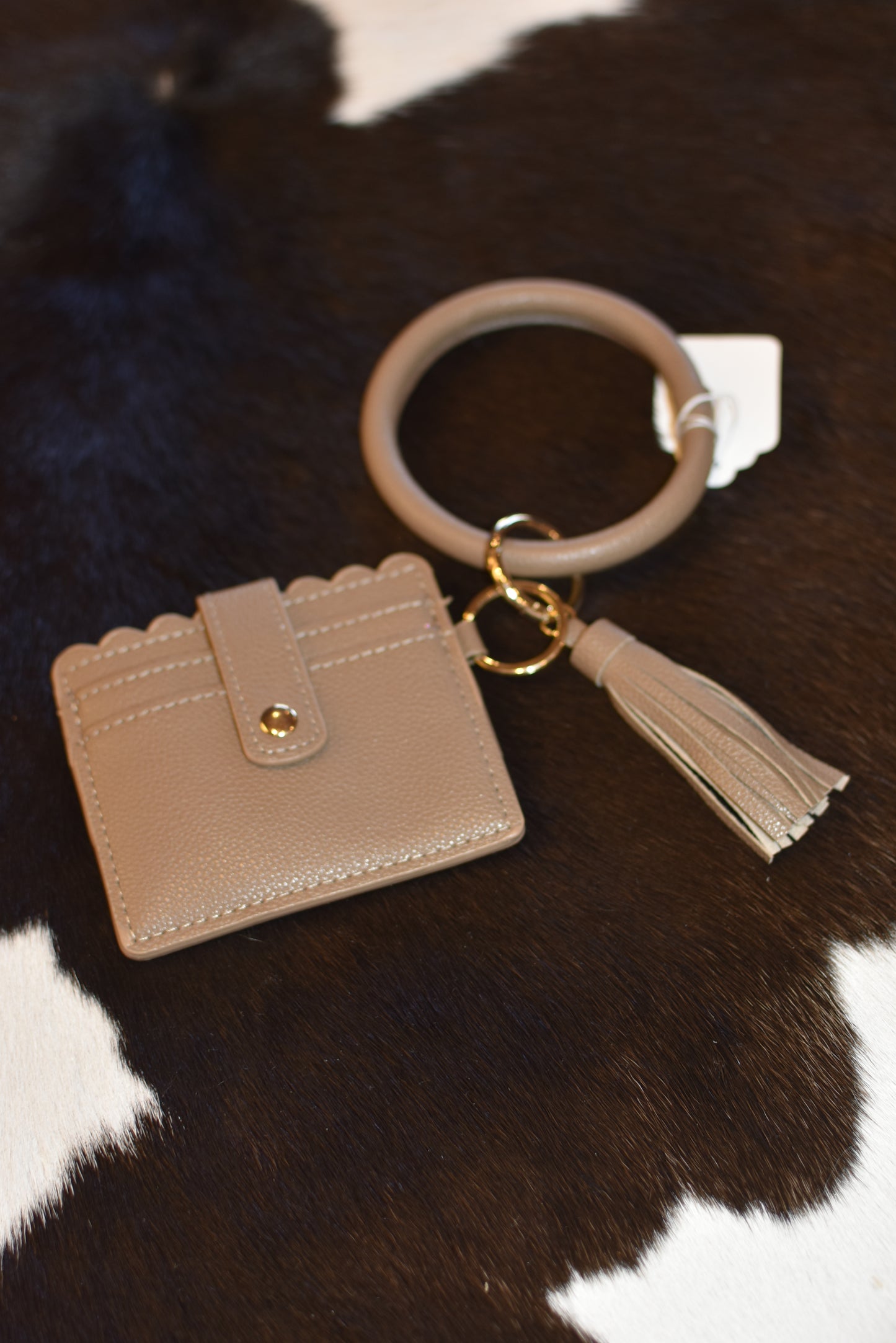 Leather Textured Key Chain Wallet