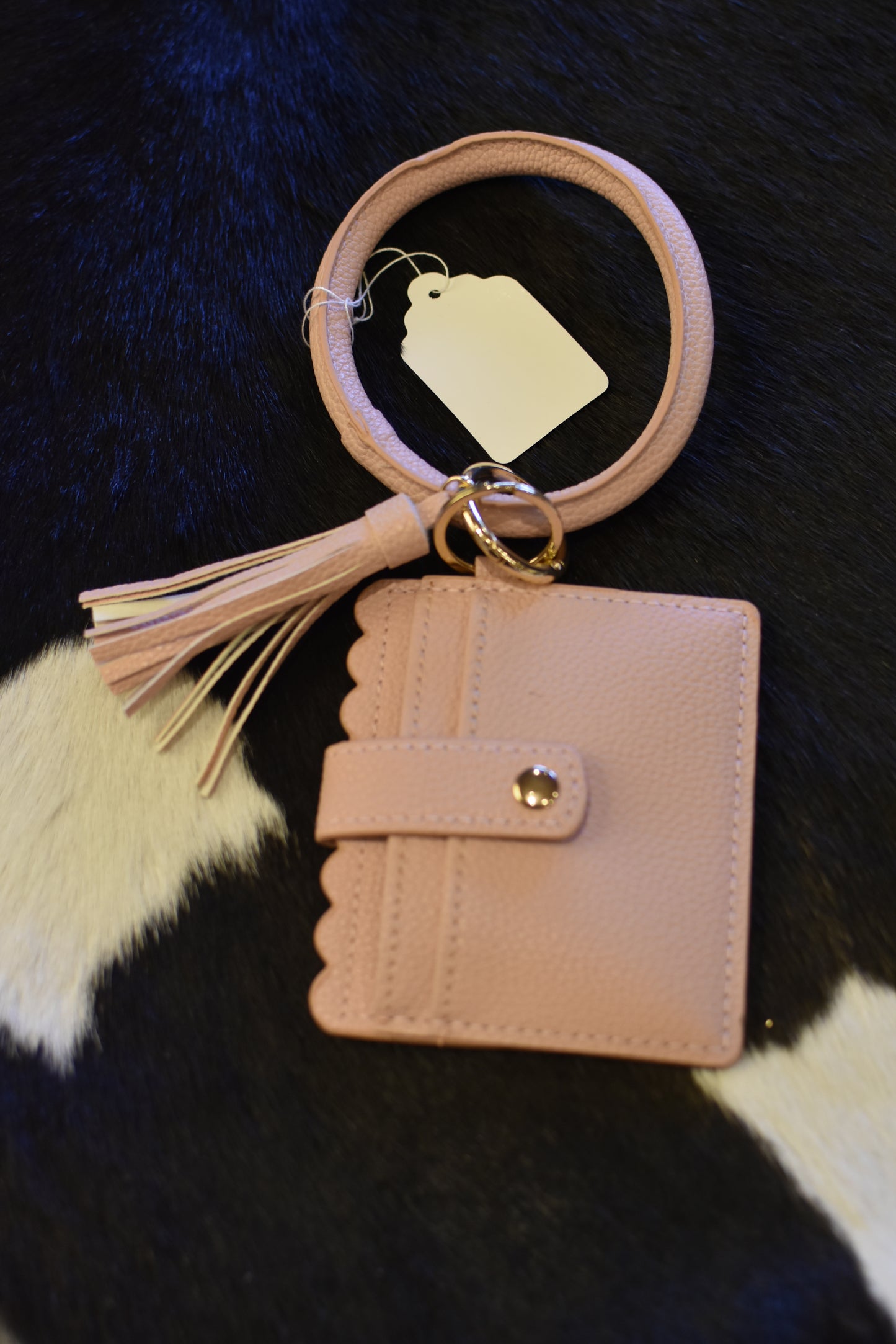 Leather Textured Key Chain Wallet