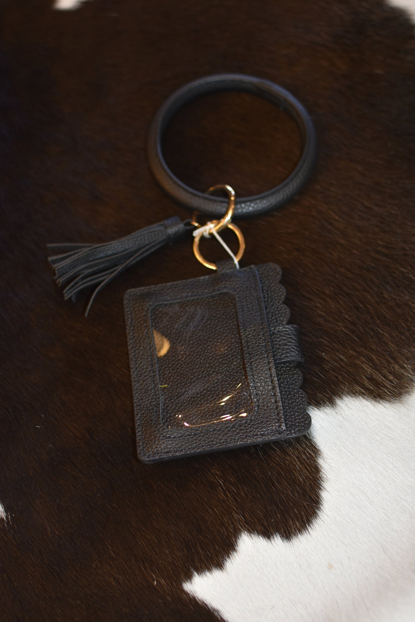 Leather Textured Key Chain Wallet