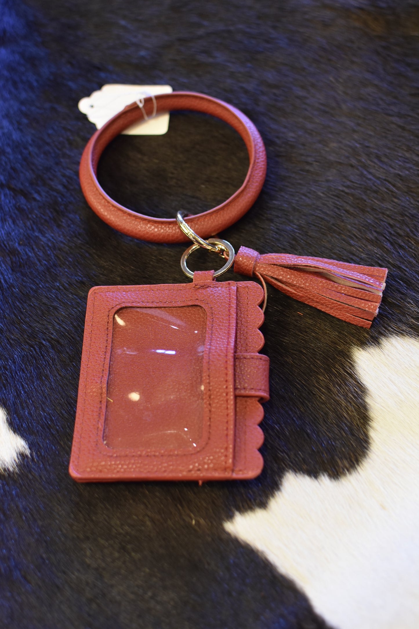 Leather Textured Key Chain Wallet