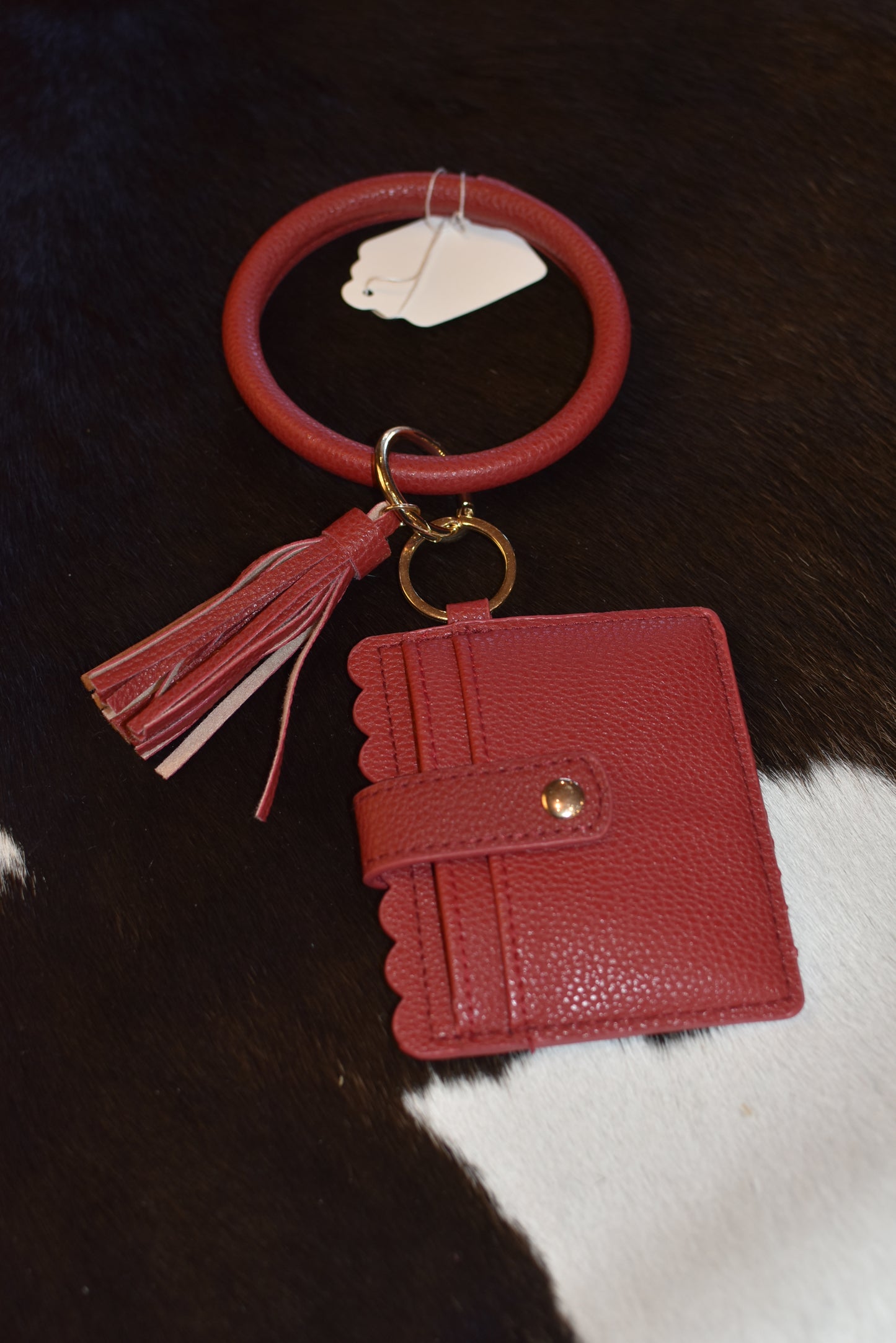 Leather Textured Key Chain Wallet