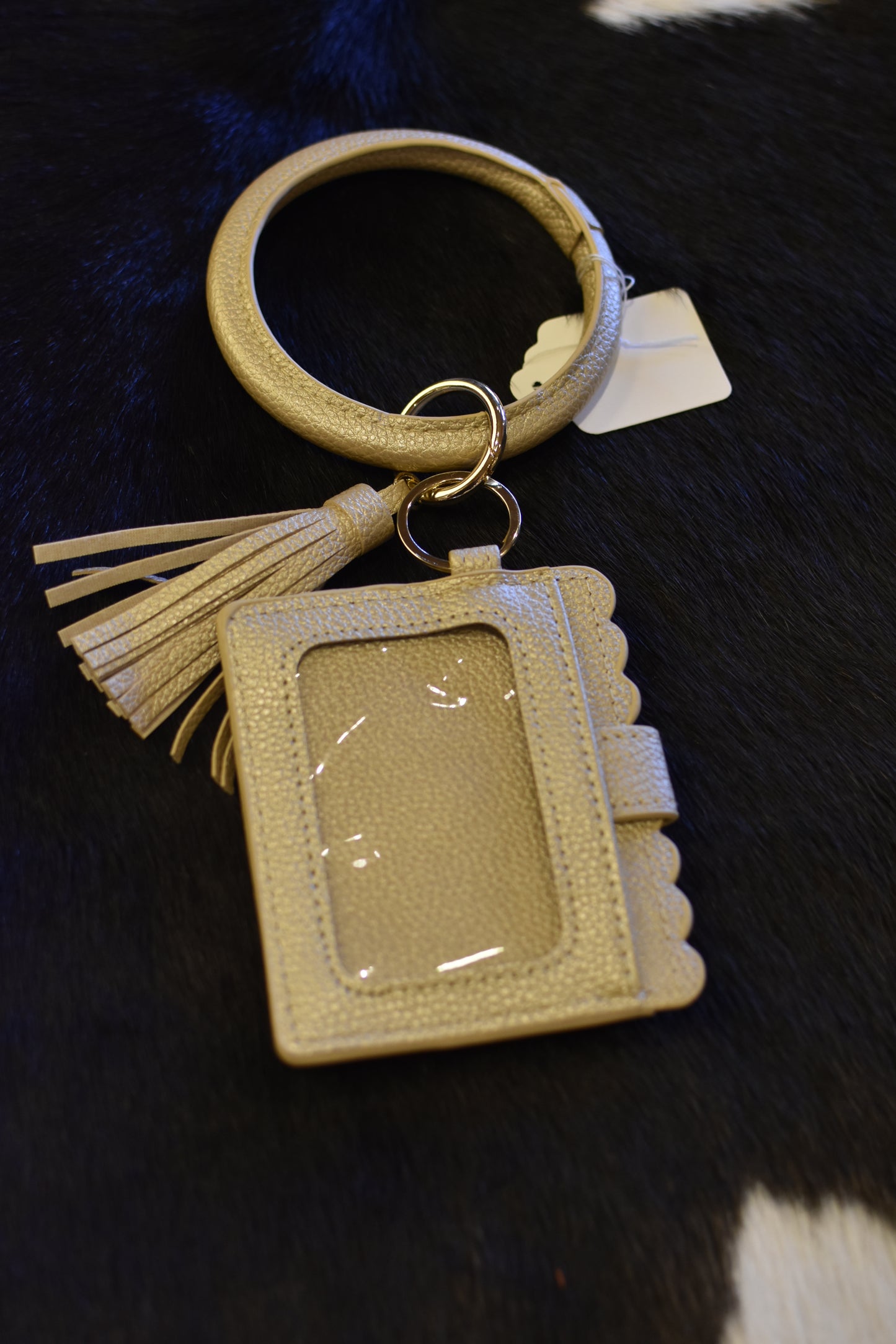 Leather Textured Key Chain Wallet