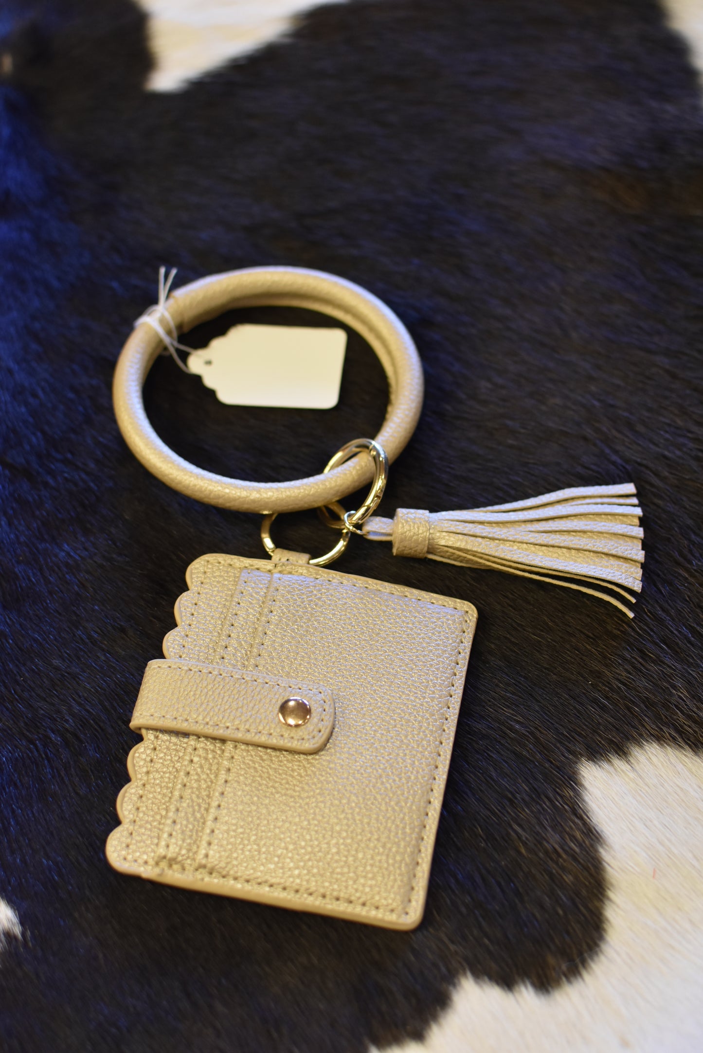 Leather Textured Key Chain Wallet
