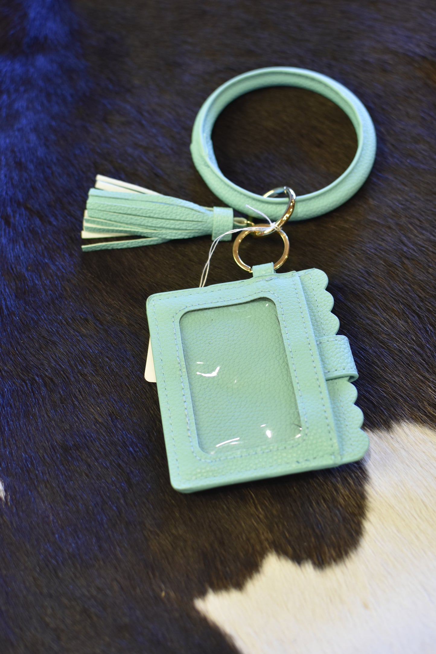 Leather Textured Key Chain Wallet