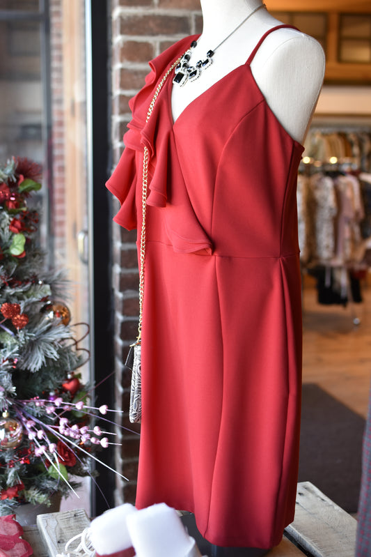 Ruffled Red Dress