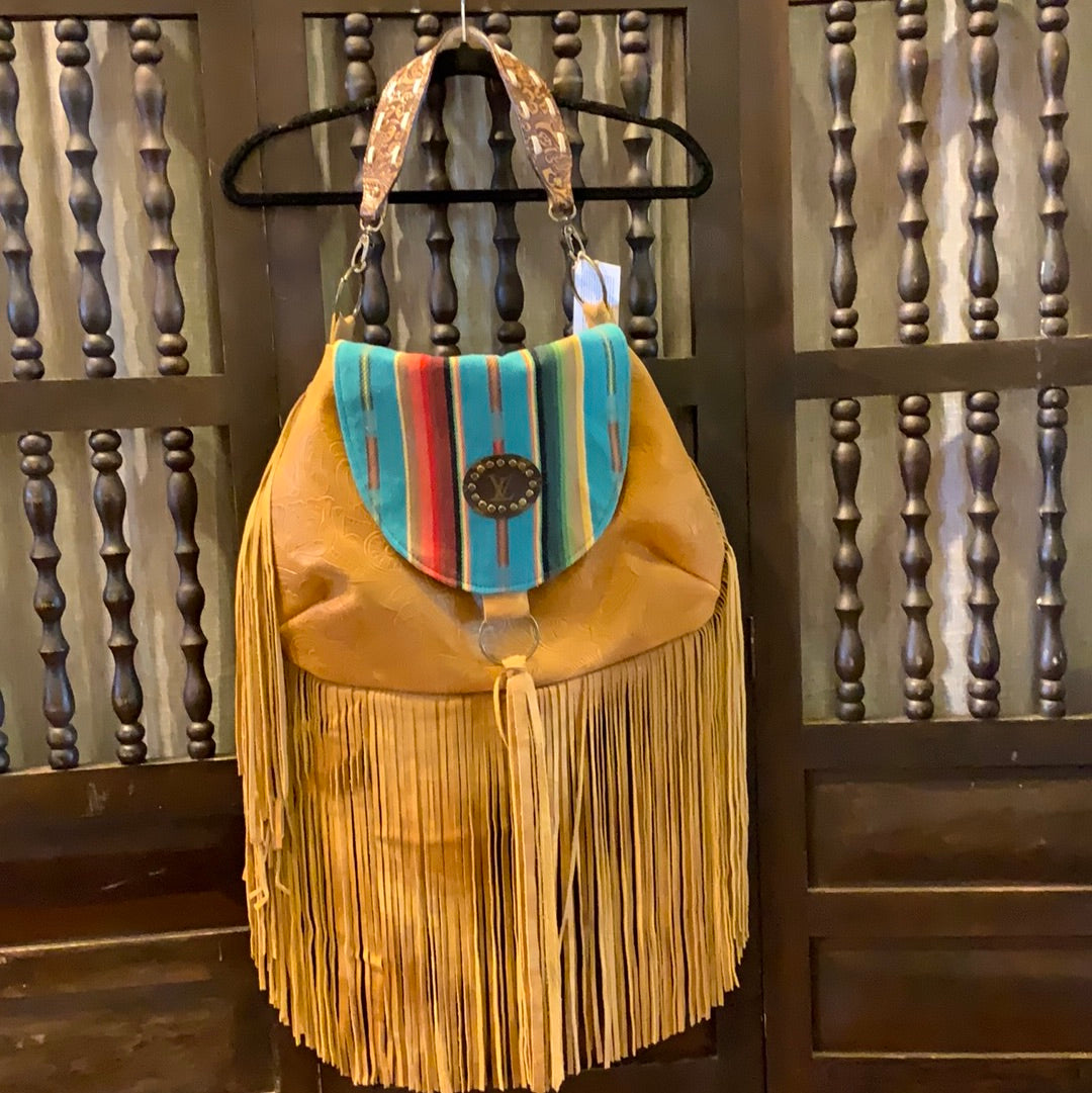 Louie Mustard Fringe Tote