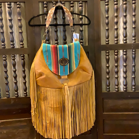 Louie Mustard Fringe Tote