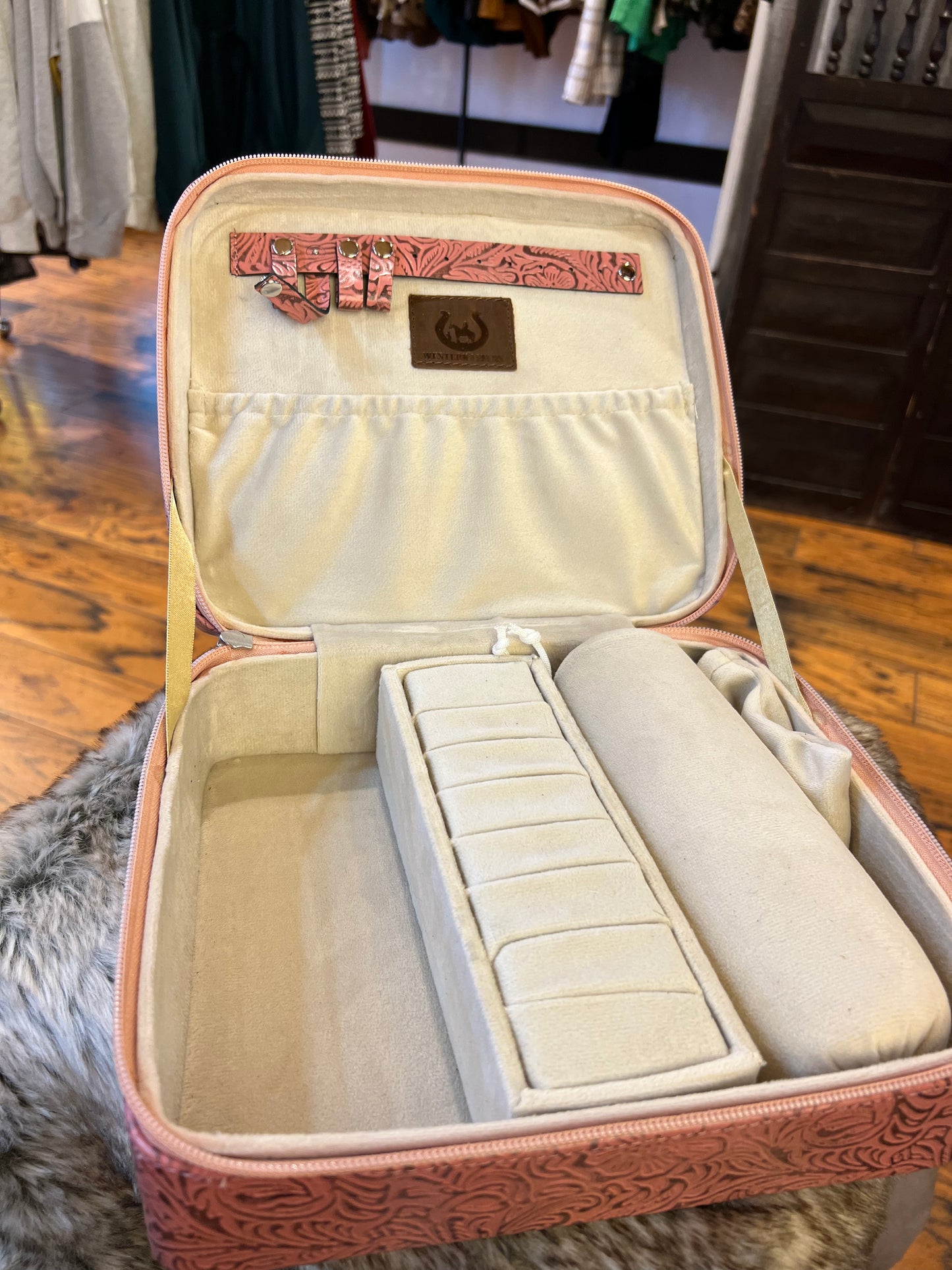 Square Leather Jewelry Box