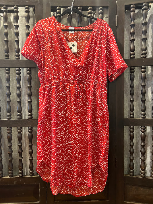 Red Dotted Dress