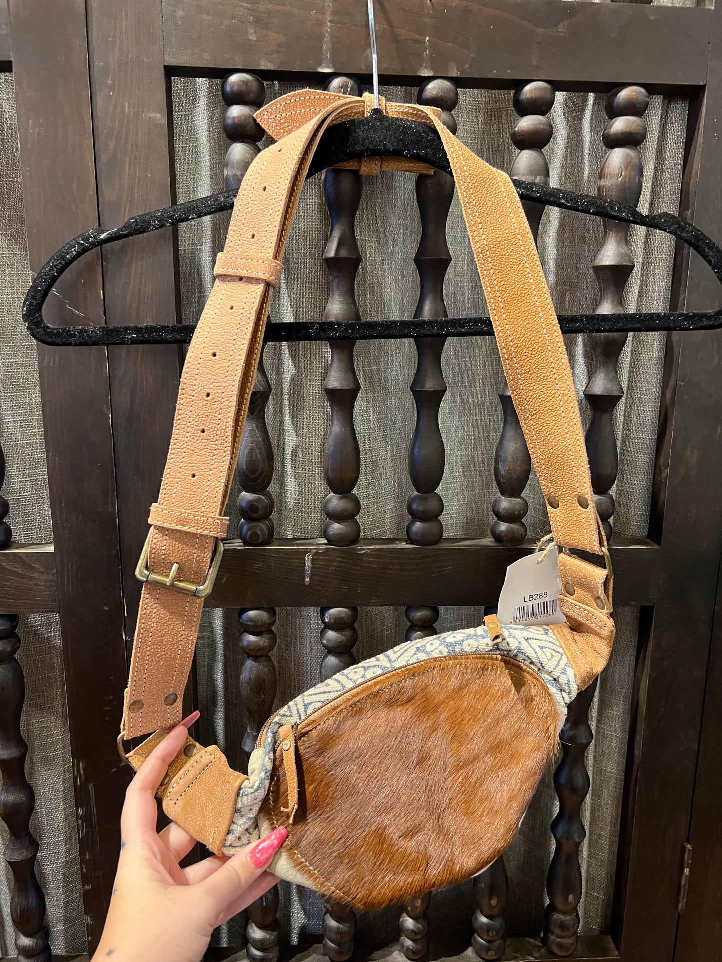 Canvas & Cowhide Fanny Pack