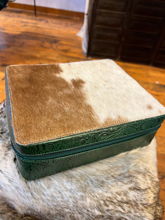Square Leather Jewelry Box