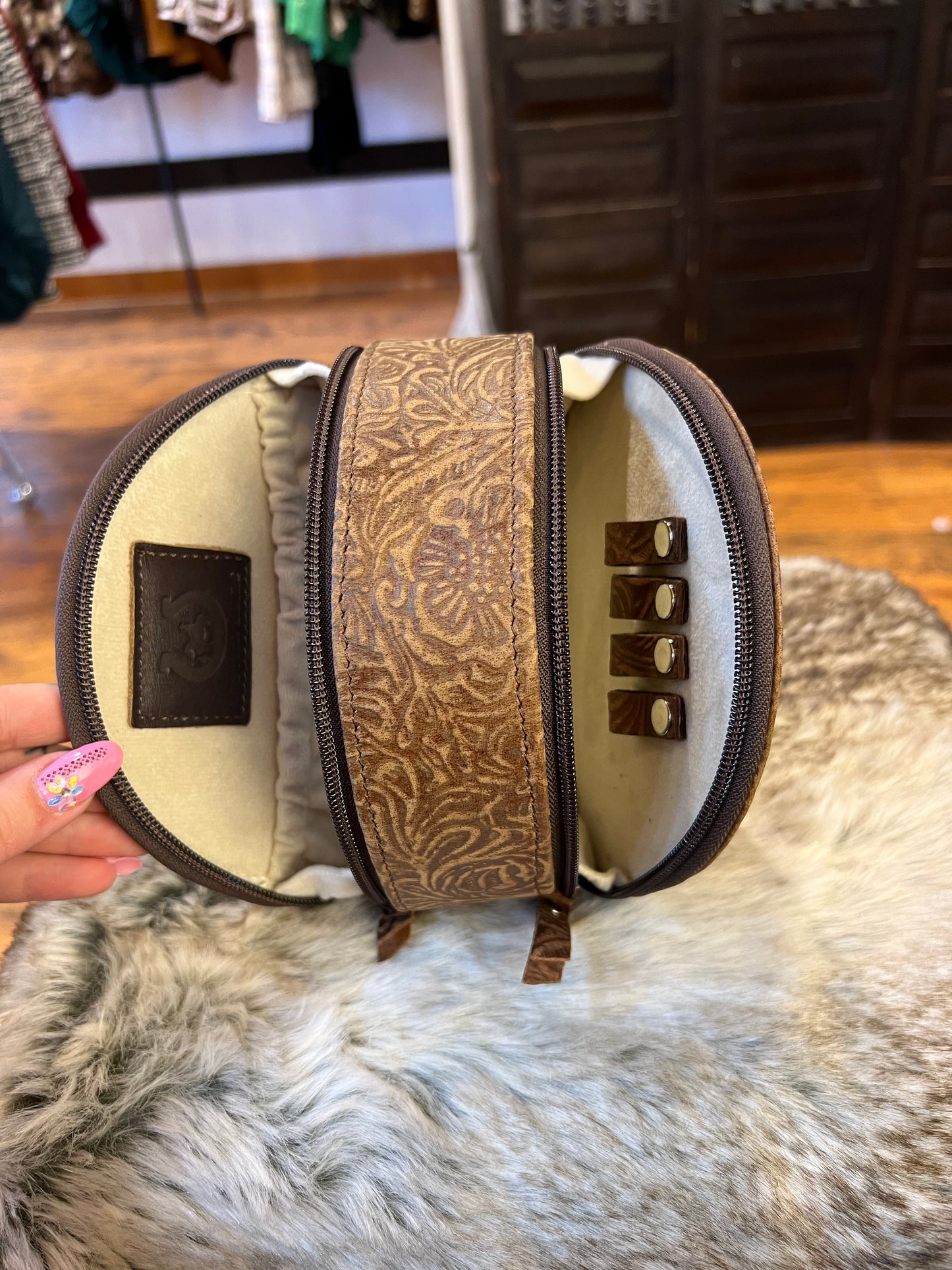 Mini Leather Jewelry Box