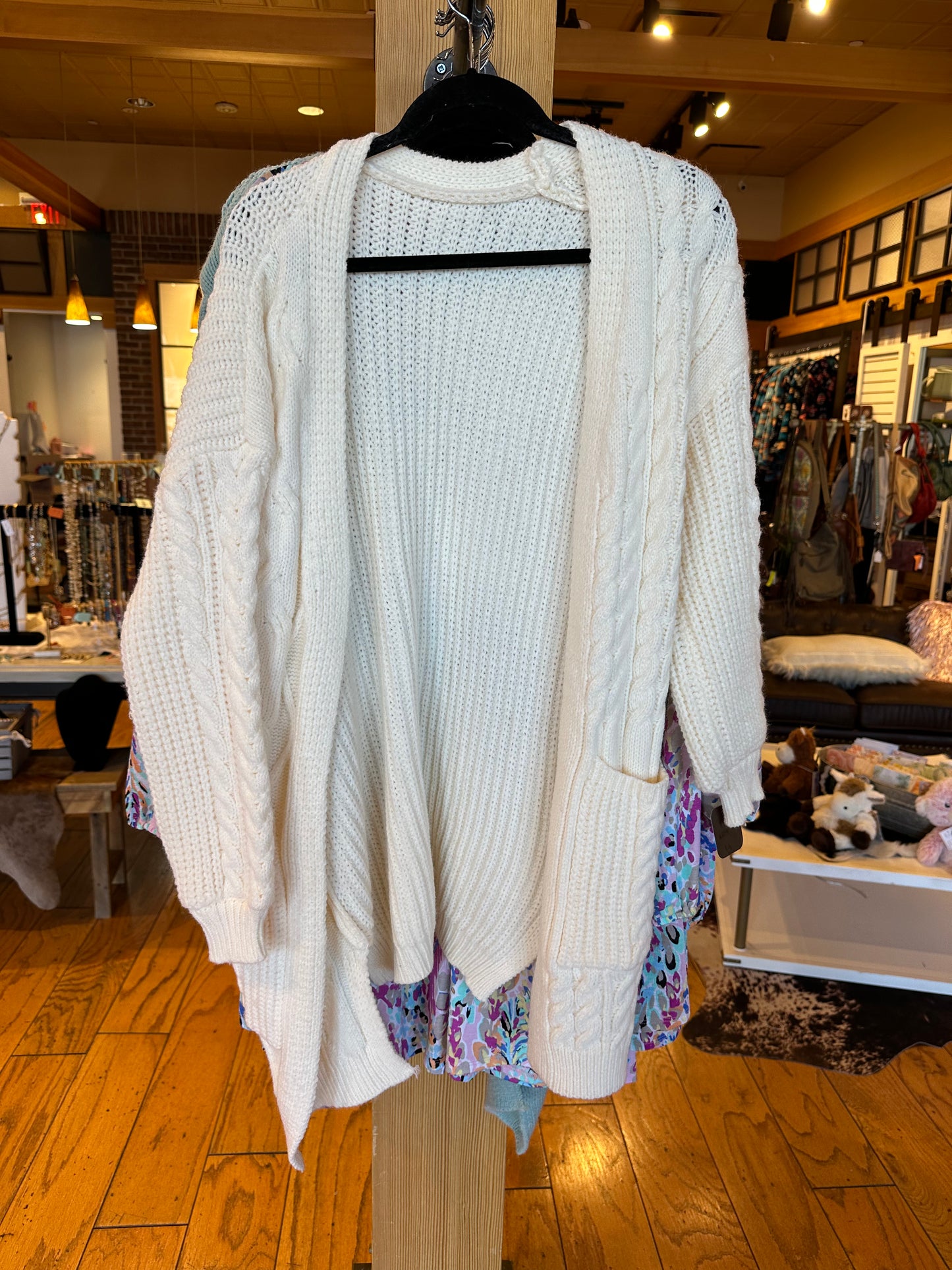 Open Front Knitted Cardigan