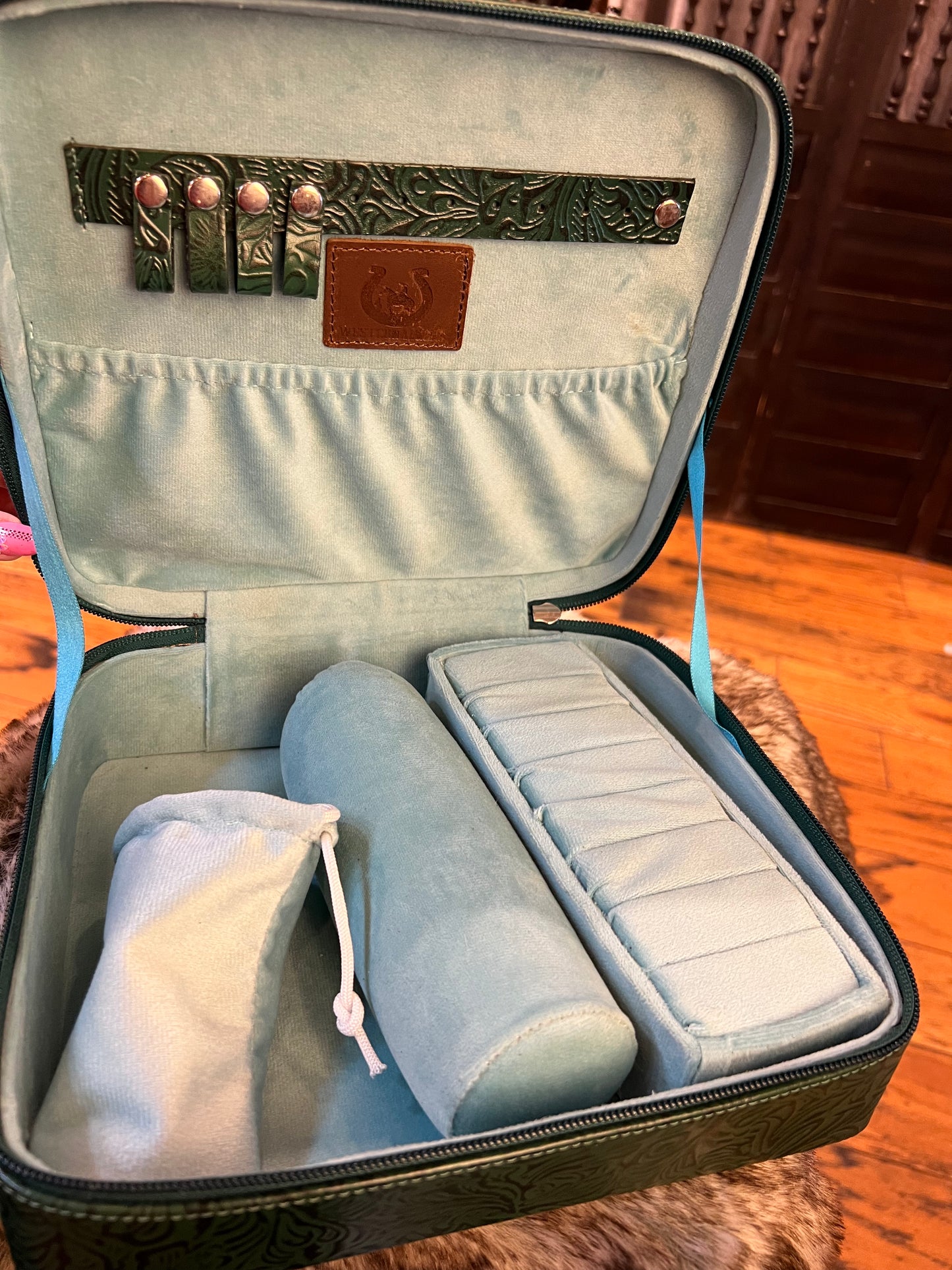 Square Leather Jewelry Box