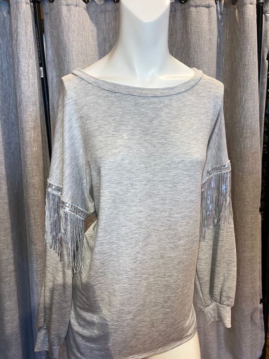 Sequins Fringe Sweater