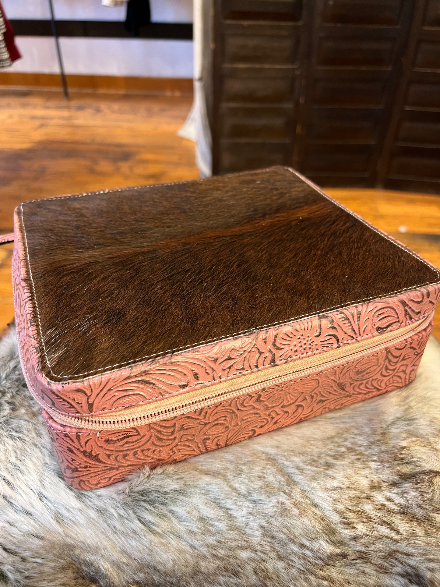 Square Leather Jewelry Box