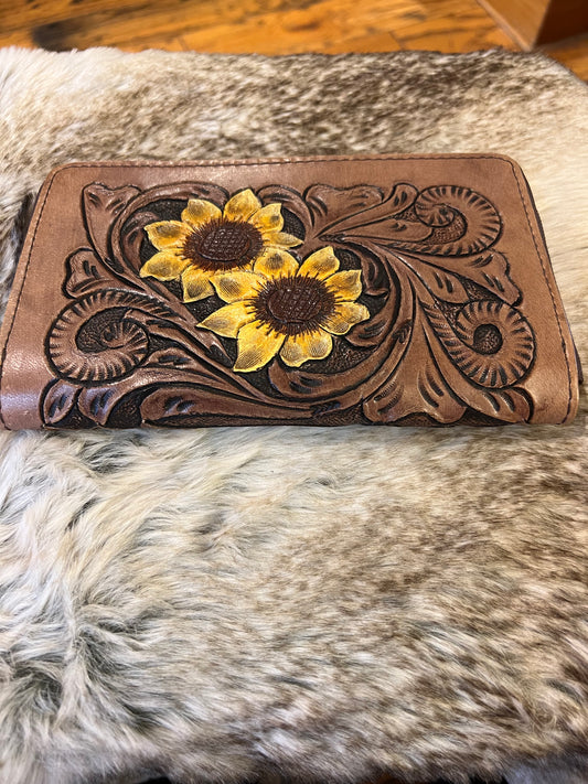 Sunflower Tooling Wallet
